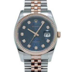 ROLEX Datejust 10P Diamond 116231G V series (manufactured around 2009) Blue ...